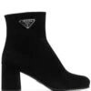Femme Prada Bottes à Plaque Logo 70 Mm -Salvatore Ferragauio Magasin 19016333 41544914 1000