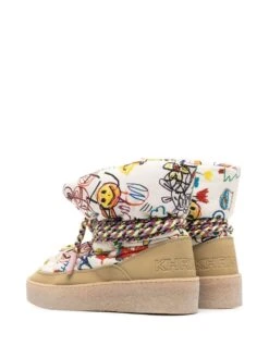 Femme Khrisjoy Bottes Lacées à Imprimé Graphique -Salvatore Ferragauio Magasin 19056690 41603708 1000