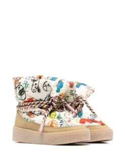 Femme Khrisjoy Bottes Lacées à Imprimé Graphique -Salvatore Ferragauio Magasin 19056690 41605813 1000