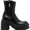 Femme Premiata Bottes Zippées En Cuir à Semelle épaisse 110 Mm 1 Femme Premiata Bottes Zippées En Cuir à Semelle épaisse 110 Mm -Salvatore Ferragauio Magasin 19080094 41824188 1000