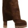 Femme Casadei Bottes En Daim à Plateforme 150 Mm -Salvatore Ferragauio Magasin 19081223 41754525 1000