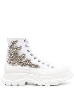 Femme Alexander McQueen Bottes à Ornements En Cristal