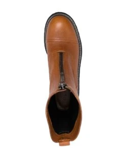 Femme Del Carlo Bottes Zippées En Cuir -Salvatore Ferragauio Magasin 19107580 41810445 1000