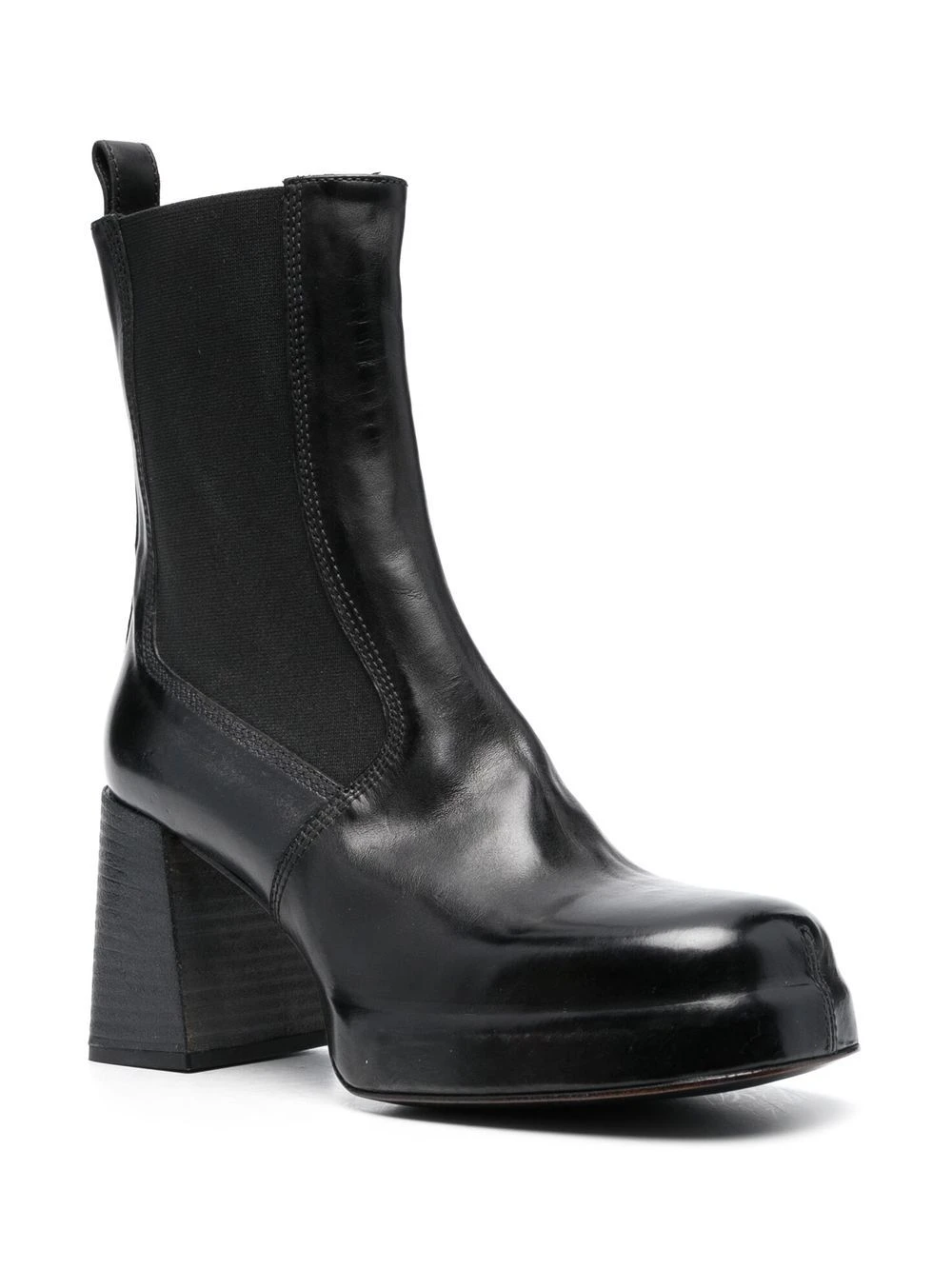 Femme Moma Bottes En Cuir à Talon épais 4 Femme Moma Bottes En Cuir à Talon épais – Image 2