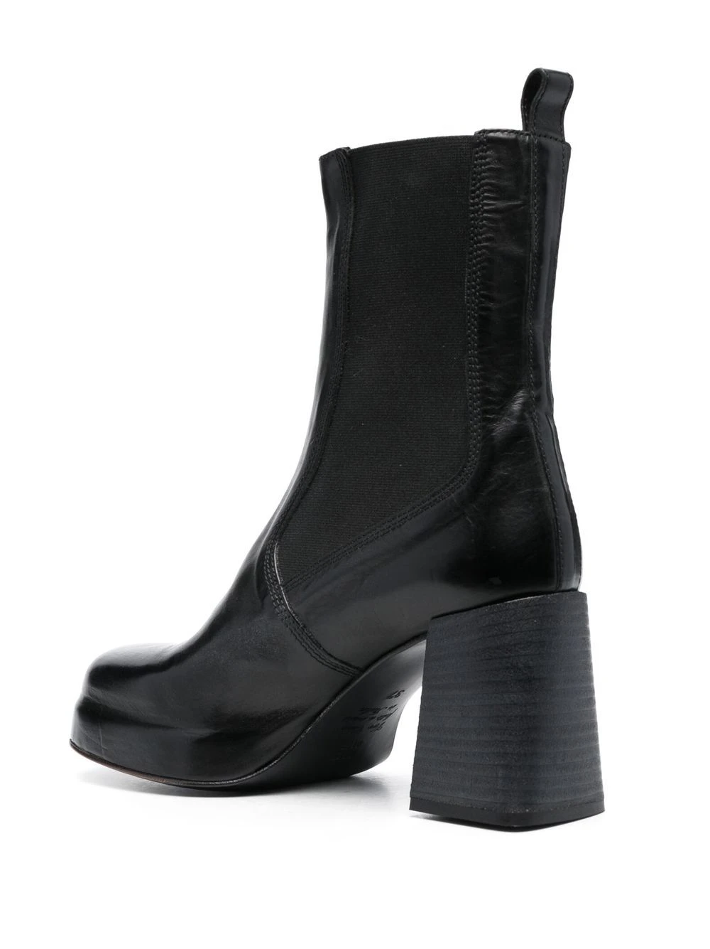 Femme Moma Bottes En Cuir à Talon épais 5 Femme Moma Bottes En Cuir à Talon épais – Image 3