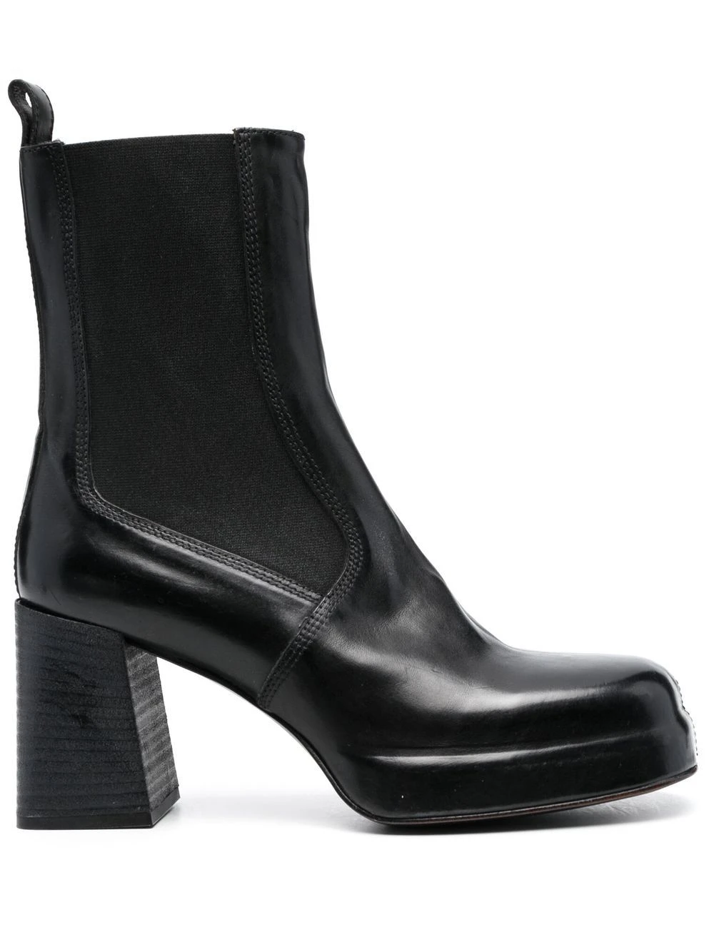 Femme Moma Bottes En Cuir à Talon épais 3 Femme Moma Bottes En Cuir à Talon épais