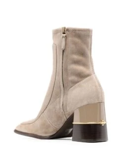 Femme Tory Burch Bottes à Plaque Logo 75 Mm -Salvatore Ferragauio Magasin 19149655 42004298 1000