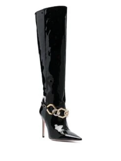 Femme Gedebe Bottes Stassie 115 Mm à Fini Verni -Salvatore Ferragauio Magasin 19158783 42029837 1000