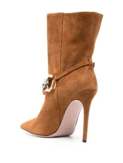 Femme Gedebe Bottes En Daim à Détail De Chaine 120 Mm -Salvatore Ferragauio Magasin 19159283 42027675 1000