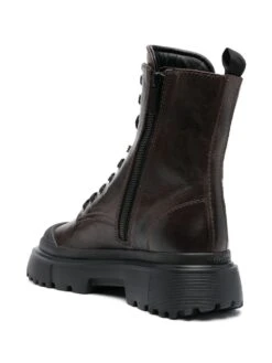 Femme Hogan Bottes Lacées En Cuir -Salvatore Ferragauio Magasin 19161904 42160412 1000