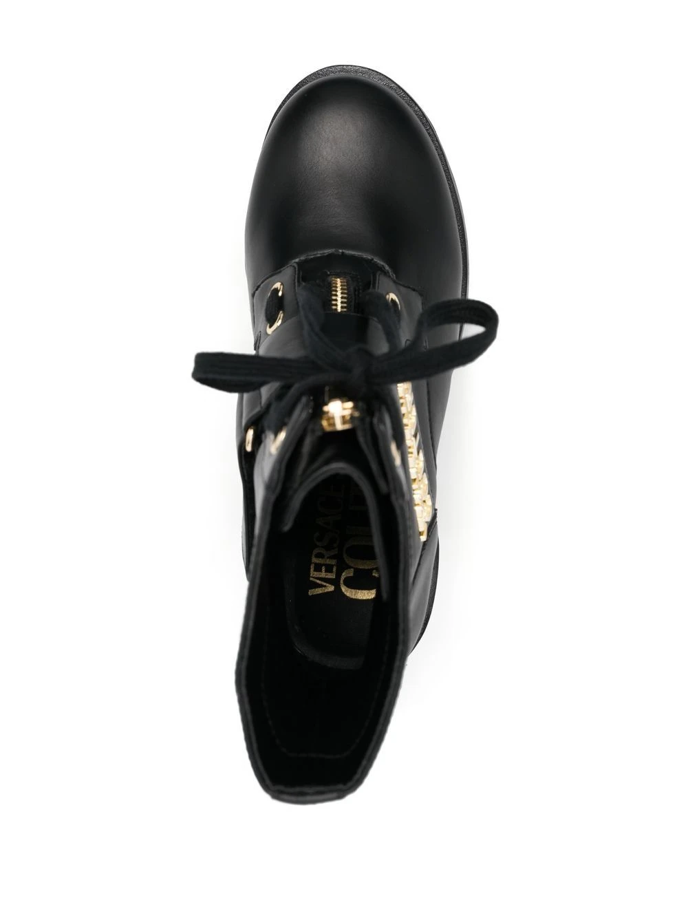 Femme Versace Jeans Couture Bottes Lacées à Plaque Logo 6 Femme Versace Jeans Couture Bottes Lacées à Plaque Logo – Image 4