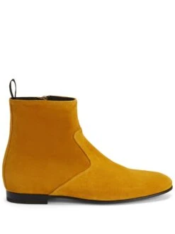Homme Giuseppe Zanotti Bottes En Daim à Fermeture Zippée