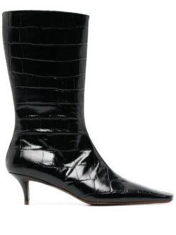 Femme Jil Sander Bottes Ă Effet Peau De Crocodile 60 Mm