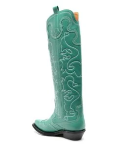 Femme GANNI Bottes à Coutures Décorativres -Salvatore Ferragauio Magasin 19224133 44558115 1000