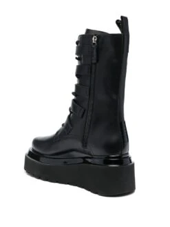 Femme 3juin Bottes En Cuir à Semelle Plateforme 8 Femme 3juin Bottes En Cuir à Semelle Plateforme -Salvatore Ferragauio Magasin 19249786 42434201 1000