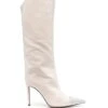 Femme Alexandre Vauthier Bottes En Cuir à Ornements En Cristal -Salvatore Ferragauio Magasin 19264055 42271567 1000