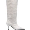 Femme Acne Studios Bottes 75 Mm à Effet Peau De Crocodile