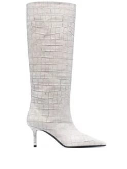 Femme Acne Studios Bottes 75 Mm à Effet Peau De Crocodile