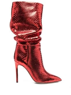 Femme Paris Texas Bottes à Effet Peau De Crocodile 110 Mm