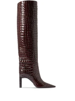 Femme The Attico Bottes Vitto 85 Mm Ă Effet Peau De Crocodile