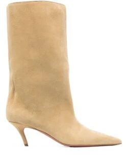 Femme Amina Muaddi Bottes Fiona 70 Mm à Bout Pointu