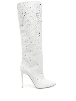 Femme Paris Texas Bottes Holly Love En Daim à Ornements En Cristal