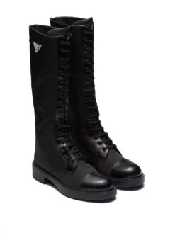 Femme Prada Bottes Brushed-Leather à Lacets 9 Femme Prada Bottes Brushed-Leather à Lacets -Salvatore Ferragauio Magasin 19633393 43814868 1000