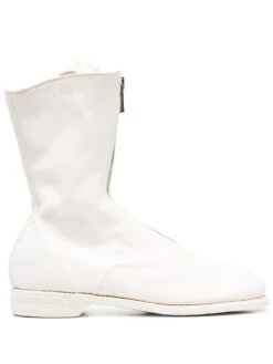 Femme Guidi Bottes En Cuir à Bout Rond