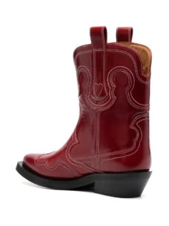 Femme GANNI Bottes En Cuir à Broderies -Salvatore Ferragauio Magasin 19779645 44374040 1000