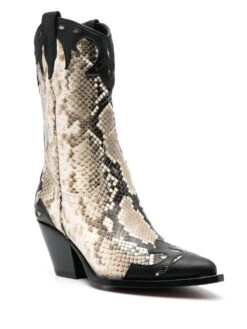 Femme Sonora Bottes D&apos;inspiration Western à Imprimé Léopard -Salvatore Ferragauio Magasin 19790279 44410420 1000