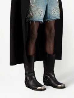 Homme Gucci Bottes En Cuir à Détails De Sangles -Salvatore Ferragauio Magasin 19817691 44384187 1000