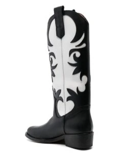 Femme Via Roma 15 Bottes D&apos;inspiration Western à Design Bicolore -Salvatore Ferragauio Magasin 19856103 44742625 1000