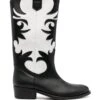 Femme Via Roma 15 Bottes D&apos;inspiration Western à Design Bicolore -Salvatore Ferragauio Magasin 19856103 44742626 1000