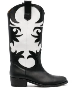 Femme Via Roma 15 Bottes D&apos;inspiration Western à Design Bicolore