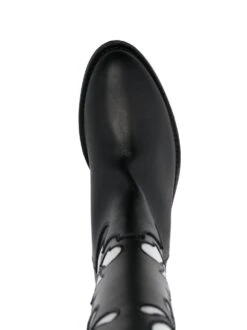 Femme Via Roma 15 Bottes D&apos;inspiration Western à Design Bicolore -Salvatore Ferragauio Magasin 19856103 44743364 1000