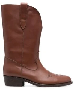 Femme Via Roma 15 Bottes D&apos;inspiration Western En Cuir
