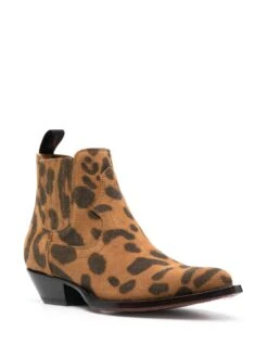 Femme Sonora Bottes En Cuir à Imprimé Léopard -Salvatore Ferragauio Magasin 19924414 45003218 1000