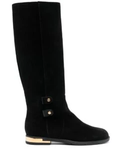Femme Baldinini Bottes En Cuir à Bout Rond
