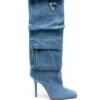 Femme The Attico Bottes Sienna 105 Mm En Jean