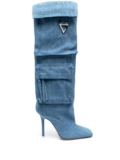 Femme The Attico Bottes Sienna 105 Mm En Jean
