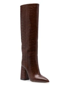 Femme Paris Texas Bottes En Cuir à Effet Peau De Crocodile 100 Mm -Salvatore Ferragauio Magasin 20327300 50394155 1000
