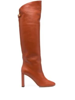 Femme Maison Skorpios Bottes Adrianna 90 Mm En Cuir