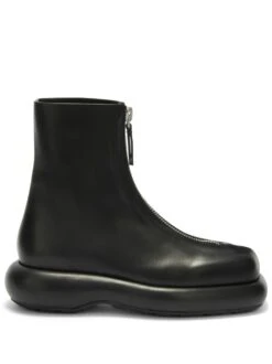 Femme Jil Sander Bottes En Cuir à Fermeture Zippée