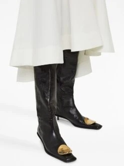 Femme Jil Sander Bottes Stivale En Cuir -Salvatore Ferragauio Magasin 20368277 50736498 1000