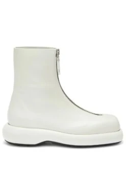 Femme Jil Sander Bottes En Cuir à Fermeture Zippée