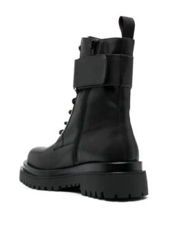 Femme Versace Jeans Couture Bottes Lacées à Plaque Logo -Salvatore Ferragauio Magasin 20511605 50555688 1000