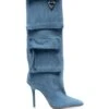 Femme The Attico Bottes Sienna En Jean 105 Mm -Salvatore Ferragauio Magasin 20557224 50558336 1000