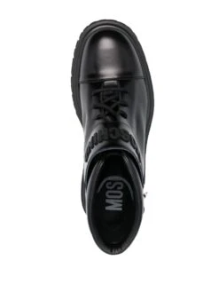 Homme Moschino Bottes Lacées à Logo Embossé -Salvatore Ferragauio Magasin 20590071 50600611 1000