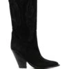 Femme Sonora Bottes D&apos;inspiration Western En Daim 110 Mm -Salvatore Ferragauio Magasin 20732111 50726762 1000