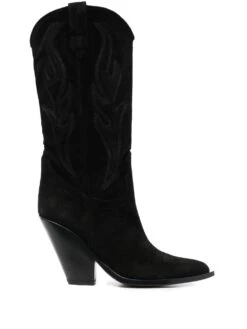 Femme Sonora Bottes D&apos;inspiration Western En Daim 110 Mm